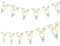 50. Geburtstag Deko Grün Gold - Wimpelkette Girlande für Frauen und Männer - Happy Birthday Dekoration Grün Gold Weiß