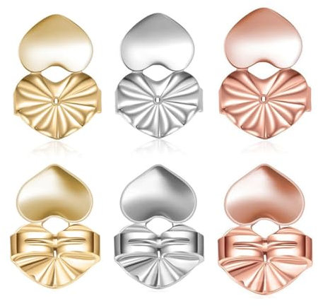 3 Paar Verstellbarer Ohrringheber, einstellbare Ohrringheber, hypoallergene Ohrläppchen für Ohrläppchen, für Ohrringbefestigungen & als Accessoire, Ohrringlifter perfekt für Damen