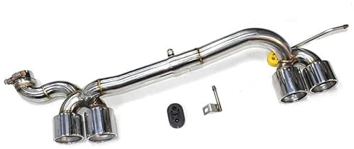 Auto Auspuffblenden Edelstahl Auto Auspuff Endrohr dekorative Accessoires, für BMW 3 Series 318i320325E90e92 M34MT, B from M4 with four silver