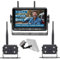 VSG24 7“ Element Wired PRO HD Funk Rückfahrsystem mit 2 Kameras für Wohnmobil & LKW, KFZ Set Rückfahrkamera kabellos + Monitor DIY Nachrüsten 12V-24V Kamera digital Auto Rückspiegel Pferdeanhänger