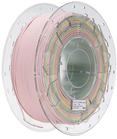 Creality Matte PLA 3D Drucker Filament 1.75mm, CR Series Mehrfarbig Matte Rainbow PLA 1 kg 1 Spule, kompatibel mit allen Creality 3D-Druckern