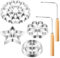 Besshepplo 6 Pcs Bunuelos With Handle Rosette Iron Moulds With Handles Shrimp Cake Spoon And Frying Molds For Unique Cookie Designs At Home