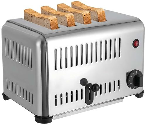 4 Wide Slot Bread Baking Machine,2240W Slices Toaster,Even heating on both sides,5 Browning Settings, Bread Baking Machine with Timing Function,Ideal for thick bread and bagels