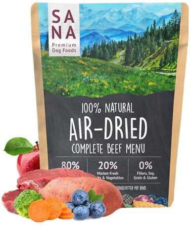 SANA Premium Dog Foods I Trockenbarf I Trockenbarf Menü Verschiedene Geschmacksrichtung I 1-5 kg (2,5 kg, Rind)