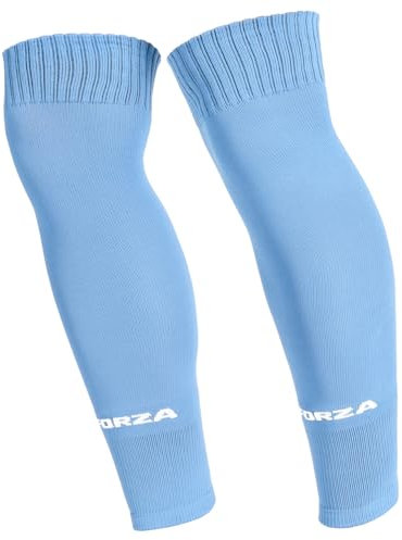 FORZA Classic Pre-Cut Football Socks | Knee-High Sports Socks for Comfort & Performance – Ideal for Training & Matches (UK, Alpha, S, M, Regular, Regular, Sky Blue)