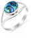Damenring Silber, 925 Sterling Silber Verlobungsring Abalone Muschel Echter Edelsteinring Herren Vintage Ring RB-01-ABLS-8.5