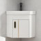 YUGXTH Angolare Bagno Lavabo, Mobile da Bagno con Montaggio a Parete, Lavandino Angolare in Ceramica, Lavabo in Ceramica con Contenitore, per Balcone, Camera degli Ospiti, Piccola Stanza(38cm/14.9in)