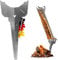 FENNEK Erdspieß | für FENNEK Flammlachshalter mit speziellem Spannmechanismus- Keine Schrauben nötig | Ideal für Camping, Garten oder Lagerfeuer | Made in Germany