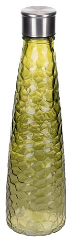 Villa d'Este Home Tivoli 1996 Lot de 3 bouteilles d'eau en verre 750 ml, bouchon en plastique PP et acier inoxydable, cèdre Pedro
