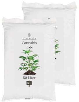 Floravera Premium Bio Cannabiserde Blumenerde 50 Liter (100 Liter (2 x 50 Liter))