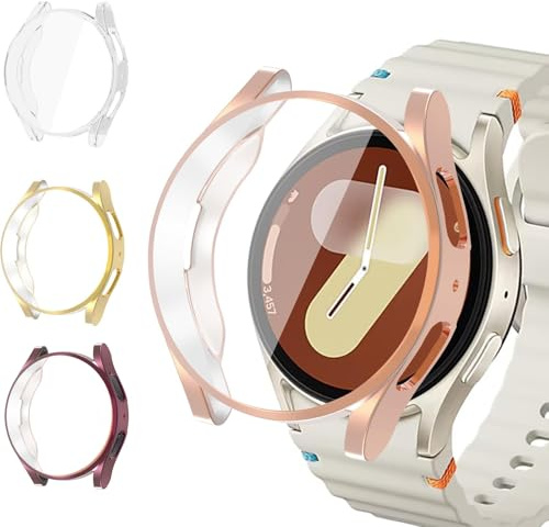 Hülle für Samsung Galaxy Watch 5/4/FE Schutzhülle 40mm,3 Stück Weiche TPU Case Ersatzabdeckung für Samsung Galaxy Watch 5/4/FE Hülle 40mm Damen Herren,Galaxys Watchs 5/4/FE Zubehör, Smartwatch Schutz