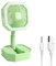 TQUXNGA Ventilador de mesa multiusos recargable por USB de altura ajustable, ventilador de escritorio con ventiladores de lámpara, portátil, recargable, plegable para dormitorio