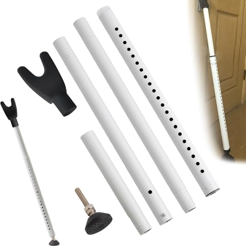 Asta di sicurezza regolabile, barra di sicurezza per porta, sicurezza per finestre e porte scorrevoli ad alte prestazioni, con base antiscivolo a 360°, per casa e viaggi, fermaporta telescopico ad