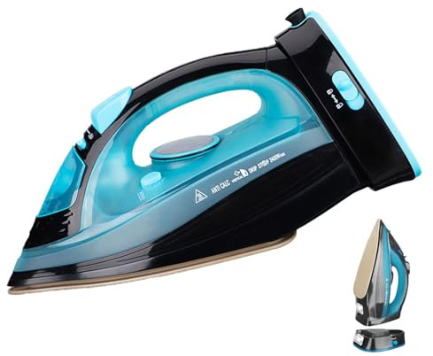 Bügeleisen, 2400W KabellosesBügeleisen Dampfbügeleisen Powersteam Ultra Keramik-Bügelsohle, Selbstreinigungs- & Sprühwasserfunktion, Tropfstopp, Dampfbügeleisen Automatische Abschaltung