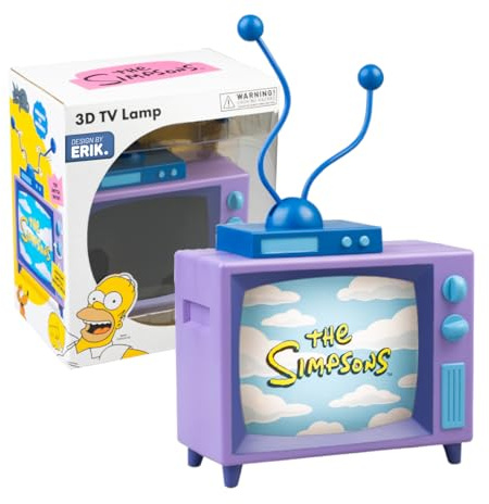 Grupo Erik The Simpsons Lampada da Scrivania | Luce Notturna | Luce LED, Luce Notturna Bambini, Lampada da Comodino, Cavo USB o Batterie AAA, 17 x 25 x 12 cm, The Simpsons Gadget