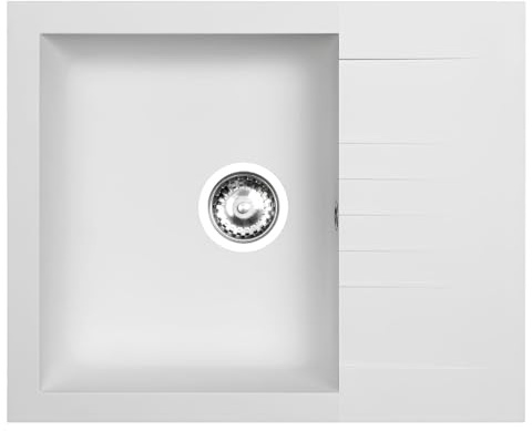 Luquicina LD65WH Fregadero Blanco 1 Seno con Escurridor Composite BIO