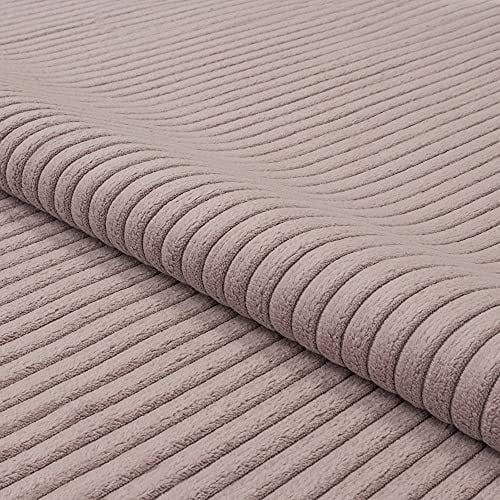 Fabreco CORDSTOFF Meterware LINKO (300 cm x 140 cm) – Superweicher Breitcord-Samt Stoff Meterware für Sofa & Stühle – Polsterstoff für Möbelstoff – Möbelstoffe, Dekostoff & Stoffe DIY (Altrosa 61)