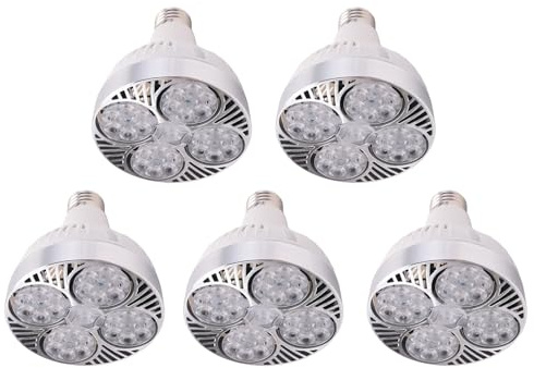 ISTOVO 5X E27 Pflanzenlampe GlüHbirne 35W LED Pflanzenlicht Vollspektrum Warmweißes Licht für Indoor Garten Gewächshaus