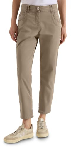 Cecil Mid Waist Slim Leg Hose im Casual Fit Smoky Taupe 31