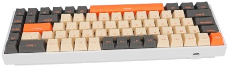 Hamwesh Mechanical Gaming Keyboard, 60 Percent Compact 68 Keys RGB Backlit Ergonomic Red Switch Type C Wired 60 Percent Mechanical Keyboard, RGB Backlit with Hot Swappable Keys