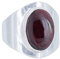 Ring 925 Silber Granat roter Stein Edelstein echt Silber Damen Sterling Silber Geschenk (MRG-125-02-(56))