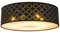 GLOBO Deckenleuchte Clarke, Textil schwarz, Kunststoff gold
