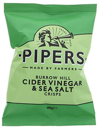 Pipers Crisps Somerset Cider Vinegar/Salt 40g (Pack of 24)