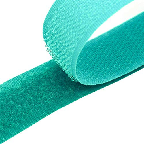 4m Klettband zum Nähen 20mm Flausch- & Hakenband 50 Farben Klettverschluss, Größe:20mm, Gurtband:533 helltürkis