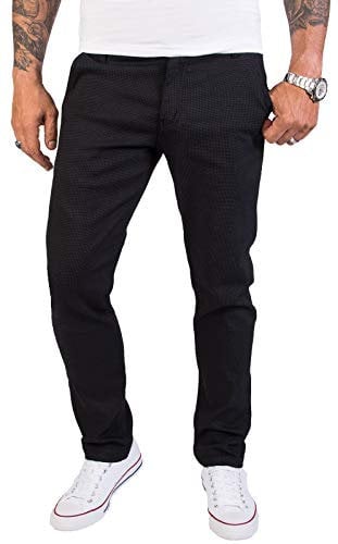 Rock Creek Herren Chino Hose Slim Fit Business Hosen Chinohose Stoffhose Chinos Hosen für Männer Casual Elegante Hose RC-2154 Schwarz W29 L30