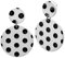 Soul-Cats SoulCat Statement Ohrstecker Polka Dots im Stil der 50er und 80er Jahre, Farbe: weiß