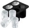 Moules à glaçons en silicone pour congélateur avec 4 cavités, glaçons réutilisables, peut contenir 28,3 g chacun, 3,3 cm