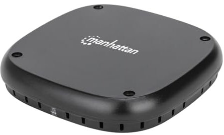 Manhattan 102346 Schnelles kabelloses Ladegerät unter dem Schreibtisch 10 W, Schwarz