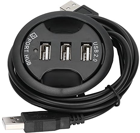 HUB USB 2.0 de 3 Puertos, Todo en de Escritorio de Forma Redonda, sin Fuente de alimentación Externa, estación de Acoplamiento con transmisión rápida, para computadora portátil de Escritorio