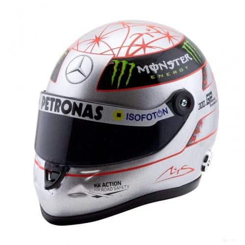 MBA-SPORT Michael Schumacher Platin-Helm Spa 300th GP 2012 1:4, silber