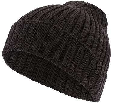 FALKE Unisex Beanie-Mütze Hat Rib U BE Wolle schnelltrocknend warm 1 Stück, Braun (Brown Melange 5106), ONESIZE