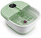 RELAX4LIFE Bañera Electrónica para Pies con Función de Masaje y Calefacción, Hidromasaje de Pies Plegable con Ruedas Shiatsu y Piedra Pómez, Temporizador 20/60min, 41/43/45℃, 500 W (Verde)