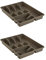 Engelland 2 x Besteckkasten Besteckkorb mit 6 Fächern, Kunststoff, BPA-frei, Farbe: Braun, Maße: 38 x 29 x 5 cm
