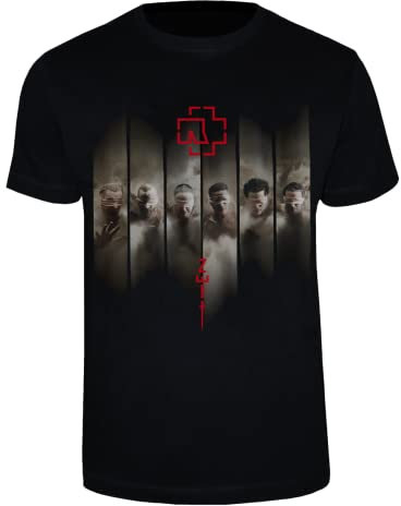 Rammstein T-Shirt Im Fluss der Zeit XXL schwarz, Offizielles Band Merchandise Fan Shirt mit mehrfarbigem Front Print (Größe: XXL)