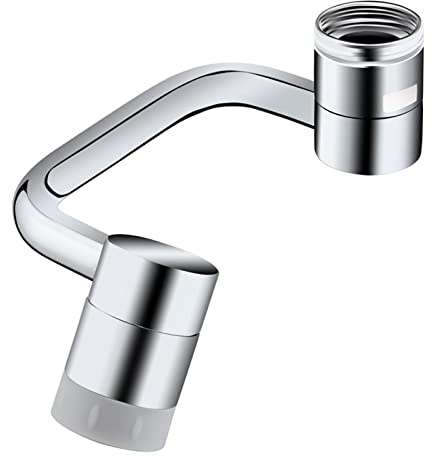 Generic EJd167 Universal Drehbarer Wasserhahn Extender Großer Winkel Roboterarm Wasserdüse Wasserhahn Adapter Küchenarmatur Verlängerung Wasserhähne Bubbler Galvanisiert Messing und Edelstahl