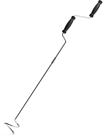 EJWOX Compost Aerator Tool - Manual Compost Turner and Mixing Tool for Outdoor Compost Tumbler Bins,Stainless Steel Rotating Compost Turning Tool