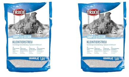 Trixie Simple-n-Clean Silikat-Kleintierstreu, 1 Liter, 400 g (2er Pack)