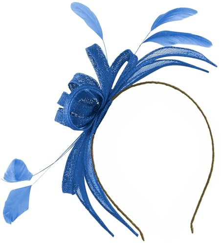 Failsworth Millinery Aliceband Sinamay Fascinator in Azure, size: One Size
