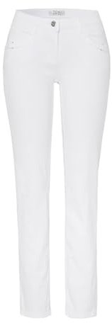 TONI Damen 5-Pocket-Jeans »Perfect Shape« mit Schnallen an den Taschen 38K White | 080
