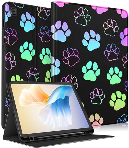 SurgeCraft for Samsung Galaxy Tab S6 Lite Case 10.4 Inch - Women Cute Girls Folio Cover Girly Teens Dog Print Kids Pretty Kwaii Design for Samsung S6 Lite Cases SM-P610/ P613/ P615/ P619