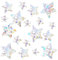 72 Stück 3D Prisma Fensteraufkleber Stern Clings Rainbow Window Clings Fenster-Abziehbilder Static Cling Stern Dekorative Türfenster Anti-Kollisions-Aufkleber für Küche Schlafzimmer Wohnzimmer