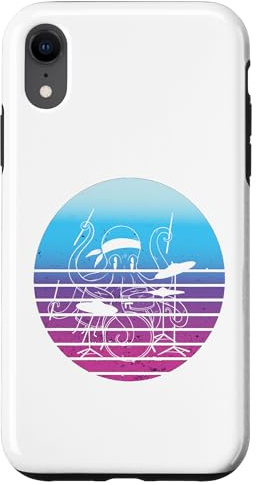 Custodia per iPhone XR Batteria di polpo Polpo divertente che suona la batteria