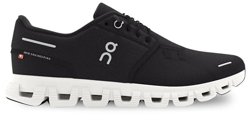 On Cloud 6 Herren-Sneaker, Schwarz/Weiß, 12 | Straßenlaufschuhe