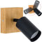LED Wood Deckenstrahler 1 Flammig Schwenkbar - Handgefertigte Spots Deckenleuchte Modern aus Eiche - Strahler Deckenlampe Holz - GU10 Spotlight Lampe Wohnzimmer (Ohne Glühbirne) - Länge 10cm