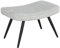 byLIVING Hocker UTA/Grob-Cord Off White/weiß/Gestell schwarz pulverbeschichtet/Fuß-Ablage/Sitzhocker/B 60, H 39, T 41 cm