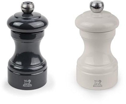 Peugeot Bistro Ensemble moulin à poivre et sel en ardoise et ivoire, 10 cm